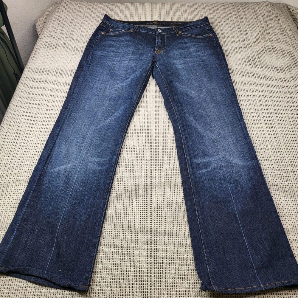 7 For All Mankind Bootcut Jeans Womens 31 Blue Medium Wash Denim USA - Picture 2 of 10